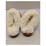 FACTORY SEALED - Sheepskin Lined Suede Slippers Size European 40/41 (US 9-9.5)