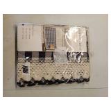 Achim Buffalo Check Kitchen Curtains  Set of 2 Tiers  58 x 36  Navy