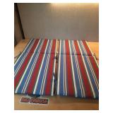 19.5 in. x 42 in. Reversible Universal Sling Chair Cushion in Lake Stripe (Set of 2) - Retail: $50