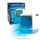 Ontel Arctic Air Turbo Chill Evaporative Cooler with HydroChill Technology, 4-Speed Portable Air Cooler Fan, Up To 8 Hr Per Fill, 7-Color LED, Simple & Whisper Quiet Operation, for Home or Office Use