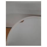 Foldable Laptop Table, Portable Lap Desk Bed Table Tray, Laptop Stand with Cup Holder & Tablet Slot & Lifting Handle for Working Writing Drawing & Eating (White)