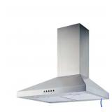 Siena 30 in. 350CFM Convertible Pyramid Wall Mount Range Hood in Stainless Steel with Charcoal Filter and LED Lighting (MISSING BARS) - Retail: $299