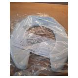 WSSROGY Commercial Round Plastics White Toilet Seat Front Open, Heavy-Duty up to 550lbs,Grip-Tight Bumpers, Quick-Attach Hardware for Easy Clean