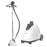 Pure Enrichment PureSteam XL Standing Steamer with Garment Hanger - Heats in 45 Seconds with 0.5-Gallon Water Tank for 1 Hour Continuous Steaming - Includes Fabric Brush and Easy-roll Wheels - Retail: