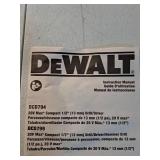 DEWALT DCD794D1 20V  Cordless.5 in Drill Driver  2 Ah - Retail: $226