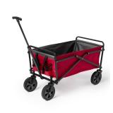 Seina Collapsible Steel Frame Utility Wagon Outdoor Garden Cart  Red - Retail: $77