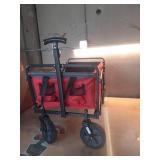 Seina Collapsible Steel Frame Utility Wagon Outdoor Garden Cart  Red - Retail: $77