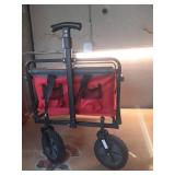 Seina Collapsible Steel Frame Utility Wagon Outdoor Garden Cart  Red - Retail: $77