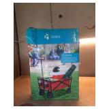 Seina Collapsible Steel Frame Utility Wagon Outdoor Garden Cart  Red - Retail: $77