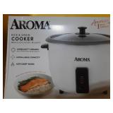 Aroma 32 Cup Dishwasher Safe Pot Style Cooker with Lid  3 Piece  White