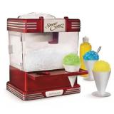 NostalgiaRetro Table-Top Red Snow Cone Maker, Makes 20 Icy Treats, With 2 Reusable Plastic Cups & Ice Scoop - Retail: $60