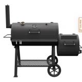 Highland Offset Charcoal Smoker and Grill with 900 sq. in. Cooking Area in Black - Retail: $404
