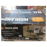 Highland Offset Charcoal Smoker and Grill with 900 sq. in. Cooking Area in Black - Retail: $404