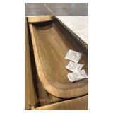 Wooden Dough Bowls Decorativeï¼Rustic Bread Long Bowls Decor Wood Tray, Hand Carved For Table Centerpiece Decor, Home Decor (20 * 6 * 2 inch Brown) - Retail: $0