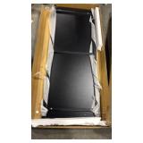 Overbed Table with Wheels, Length Height Adjustable Bed Desk Recliner Table, Over Bed Table with Baffle for Home and Hospital, Heavy Duty Metal Frame (Black) - Retail: $0