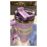 Stanley Love Shack Fancy Quencher Tumbler 40 oz Quencher H2.0 with box.40oz Tumbler with Handle,Double Wall Vacuum Reusable Stainless Steel Insulated Water Bottle With Leak Proof lid Straw (1, Purple 