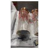 26\" Gold Glass Table Lamp Dimmable touch Single Lamp - Retail: $0