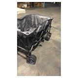 Hikenture Collapsible Wagon Cart, 330lbs Capacity Beach Wagons with Big Wheels for Sand, Heavy Duty Foldable Cart with Brakes, Portable Utility Folding Garden Cart for Outdoor - Retail: $0
