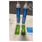 SodaStream 60 L Co2 Carbonator, 14.5 Oz, Set of 2 with lemon lime soda mix - Retail: $0