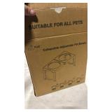 XIAZ Elevated Dog Bowls Large Breed Raised Dogs Bowl Stand Large/Medium Sized Dog 1L Food Water Bowl Stands 5 Heights Adjustable 9/11/12/14in Black Pet Feeder Dish Station - Retail: $0