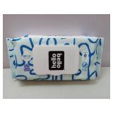 FACTORY SEALED - Hello Bello Baby Wipes Unscented, Dermatologist Tested, Soft & Sensitive. 60 wipes/per package, 2 pack.