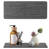 APPEARS NEW - 2PCS Water Absorbing Stone Tray, Fast Drying Stone Sink Tray, Water Absorbent Diatomite Trays, Stones Soap Trays, Diatomite Coasters for Kitchen Sink Bathroom Counter, Hand Soap Dish & H
