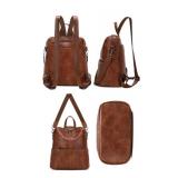 sqlp Daily Use Backpack Purse for Women Vegan Leather Travel Back Pack Fashion Multipurpose Design Shoulder Bags Handbag(Black)