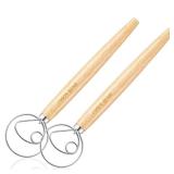 Coson Home Danish Dough Whisk, Mixing Tool for Sourdough Bread Baking Pack of 2