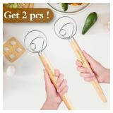 Coson Home Danish Dough Whisk, Mixing Tool for Sourdough Bread Baking Pack of 2