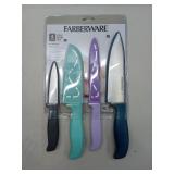 Farberware Chef Knife Set, 4 Piece, Multicolored
