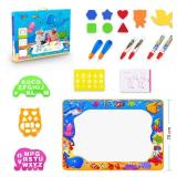 Water Doodle Mat - Kids Painting Writing Color Doodle Drawing Mat Toy Bring Magic Pens Educational Toys for Age 2-7 Year Old Girls Boys Age Toddler Gift