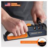5 Precision Adjust Knife Sharpener- 3-Stage Premium Kitchen Knife Sharpener to Repair, Restore & Polish Blades by Sharp Pebble