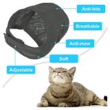 FACTORY SEALED - Patelai 5 Pcs Cat Bathing Bag Set Cat Grooming Bag Adjustable Pet Shower Net Muzzles Nail Clipper Tick Remover Tool Massage Brush(Grey-White)