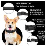 APPEARS NEW - Maiiu Reflective Dog Collar with Safety Locking Buckle, Adjustable Soft Breathable Nylon Collars for Small, Medium and Large Dogs(Collar+Leash L Black)