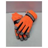 MAGARROW Kids Winter Warm Gloves Windproof Water-Resistant Snow Boys Girls Sport Gloves (Neon Orange, 4-6 Years)