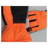 MAGARROW Kids Winter Warm Gloves Windproof Water-Resistant Snow Boys Girls Sport Gloves (Neon Orange, 4-6 Years)