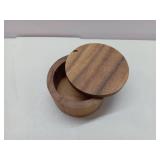 Ironwood Gourmet 28221 Appalachian Salt Cellar, Acacia Wood, 4 x 4 x 2.5 inches, Light Brown