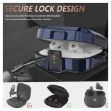with Safety Lock Carbon Fiber for Beats Fit Pro Case Cover 2021,Shock-Absorbing Beat Fit Pro 2 Protector with Keychain/Zipper Storage Bag/Cleaner Kit - Blue