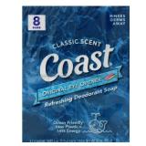 Coast Refreshing Deodorant Soap - Bar Soap with Thick Rich Lather - Clean Rinsing Formula for Fresh, Non-Dry Skin - Classic Scent - 8 x 4 oz