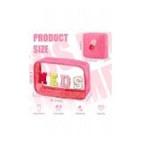 2 Pcs Medicine Chenille Letter Preppy Clear Makeup Meds Bag for Travel - Nylon & PVC Transparent Cosmetic Toiletry Storage for Women Girls - Rose Red