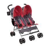 APPEARS NEW - BRAND NEW Delta Children LX Side by Side Stroller - with Recline, Storage & Compact Fold, Grey  - Retail: $99