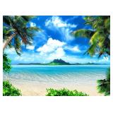 APPEARS NEW - Art Studio Beach Photography Backdrops Ocean Photo Booth Wedding Party Decoration Background Studio Props Vinyl 7x5ft