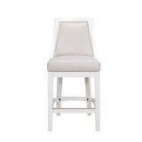 APPEARS NEW - New Ridge Home Goods Ellis Swivel 26 H Counter-Height Bar Stool with Tall Back- Alabaster White