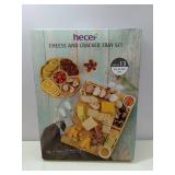 APPEARS NEW - NEW hecef Large Charcuterie Board Set of 13, A Bamboo Cheese Board and Snack Tray, 2 Ceramic Bowls, 4 Server Forks, 4 Knives Set, Appetizer Platter for Birthdays, Weddings, Housewarming