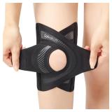 Galvaran Knee Brace for Women & Men, Relief Recovery Meniscus Tear, Arthritis Pain, ACL & MCL, Knee with Side Stabilizersï¼Adjustable Knee Support (Black, Medium)
