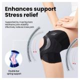 Galvaran Knee Brace for Women & Men, Relief Recovery Meniscus Tear, Arthritis Pain, ACL & MCL, Knee with Side Stabilizersï¼Adjustable Knee Support (Black, Medium)