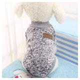 Idepet Pet Dog Classic Sweater, Fleece Coat for Small,Medium,Large Dog,Warm Pet Dog Cat Clothes,Soft Puppy Customes 2 Color (XL, Grey)