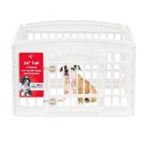 4-Panel Dog Playpen with Door, 35 x 35 x 24, Puppy Playpen, Dog Play Pen Indoors, Pet Fence, Puppies/Small Dogs, White