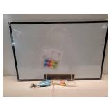 Dry Erase Calendar Whiteboard for Wall, 36 x 24" Double-Sided Magnetic Monthly Whiteboard Calendar Dry Erase, Wall Hanging Aluminum Frame with Tray for Home, School, Office - Retail: $53