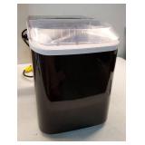 DUMOS Countertop Ice Maker with Handle, 26lbs/24H Portable Ice Machine, 9 Bullet Ice Cubes Ready in 6 Mins, Self-Cleaning, Quiet Compact Ice Maker for Home, Kitchen, RV, Camping, Black - Retail: $50